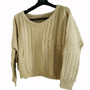 Women's Cable Knit Medium Weight Acrylic Sweater
